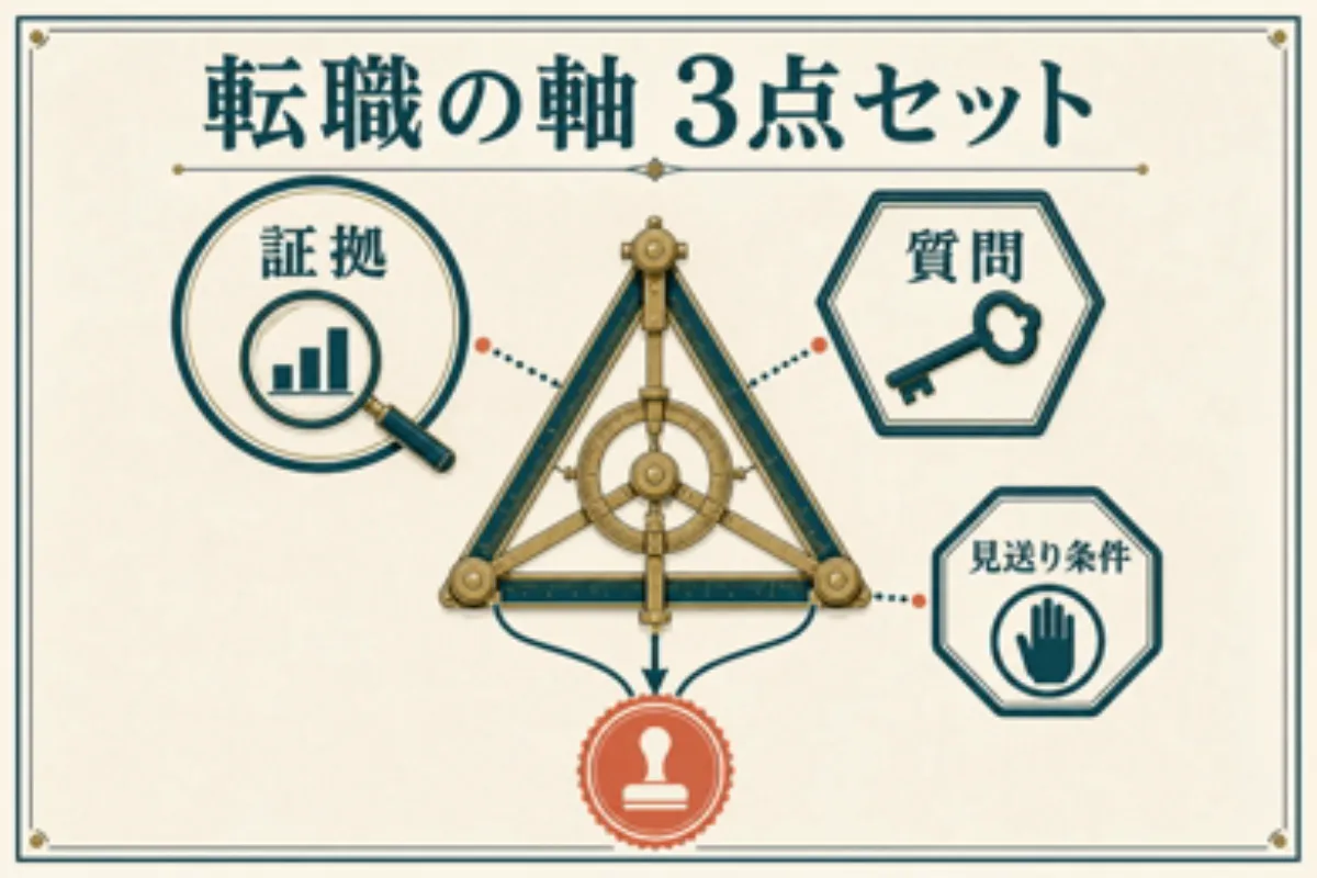 転職の軸を証拠・質問・見送り条件へ変える