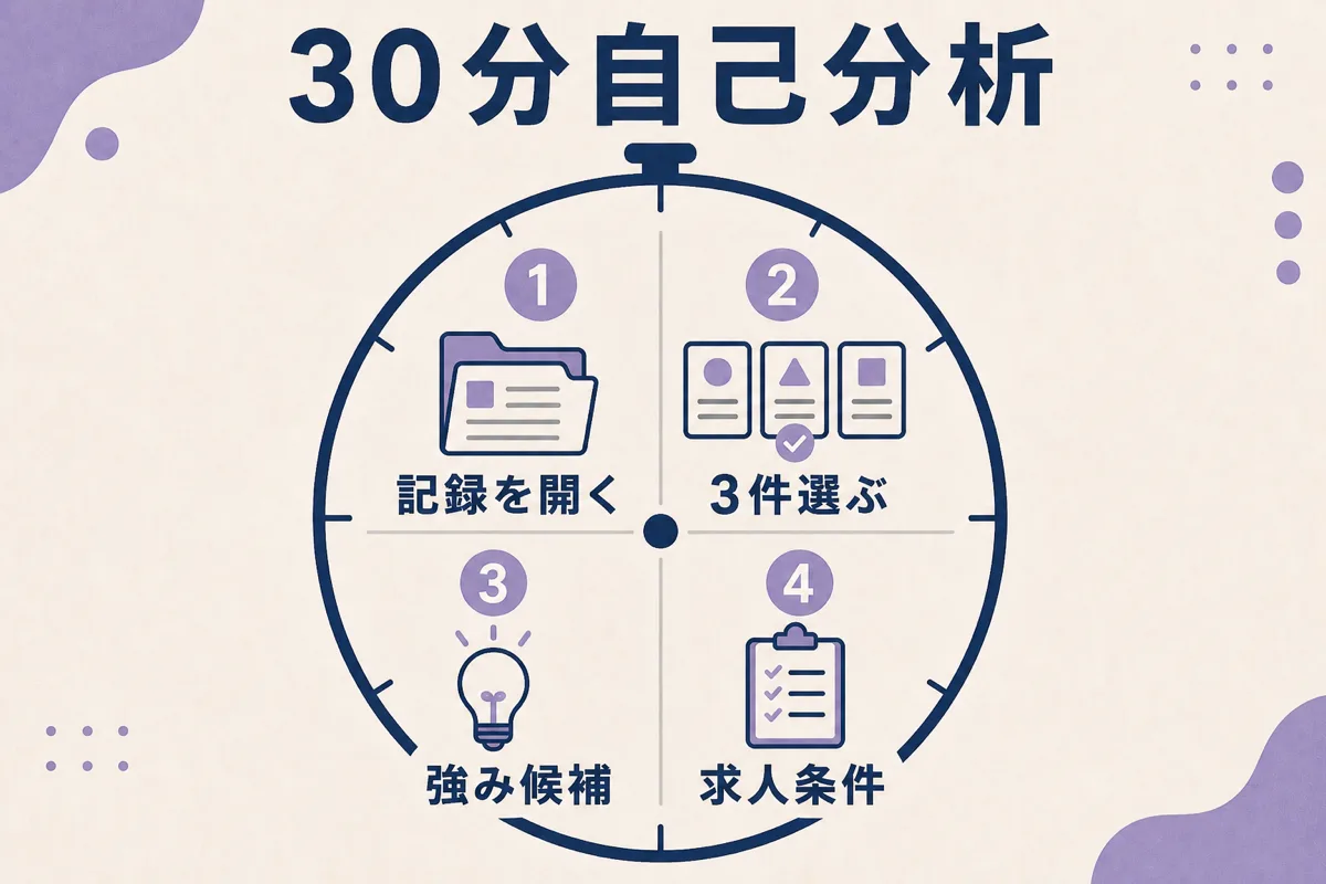 30分で進める転職の自己分析4ステップ